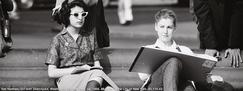 Nat Norman, Girl with sketchpad, Collection of the Museum of the City of New York